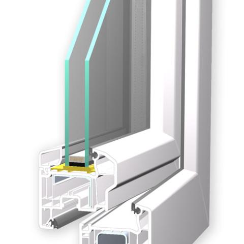 Softline halbflächenversetzt 5-Kammersystem 70 mm Bautiefe